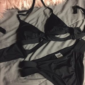 Two Piece Set. All Black Bikini